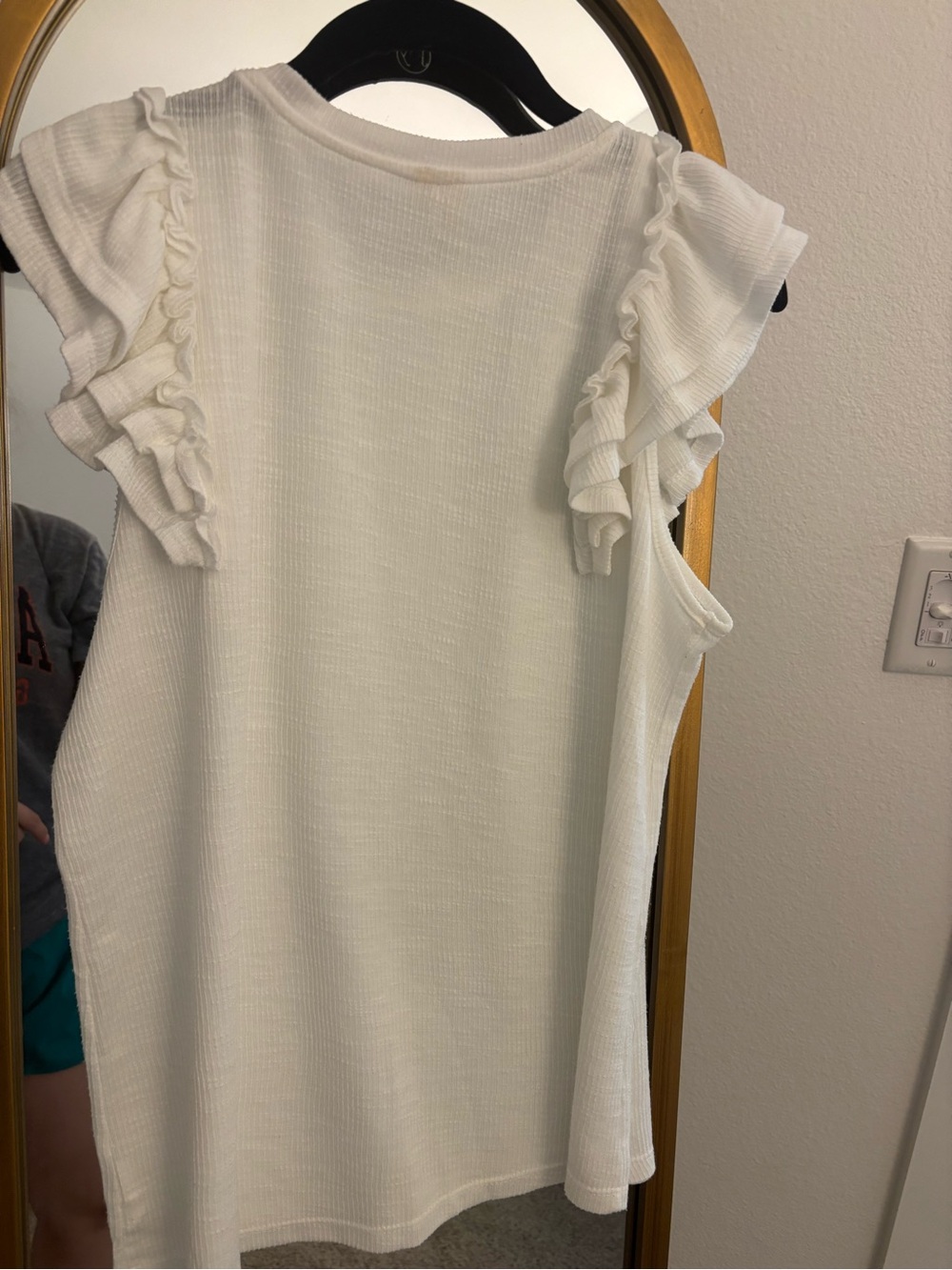 Hayden White Ruffle Sleeve Tank Top